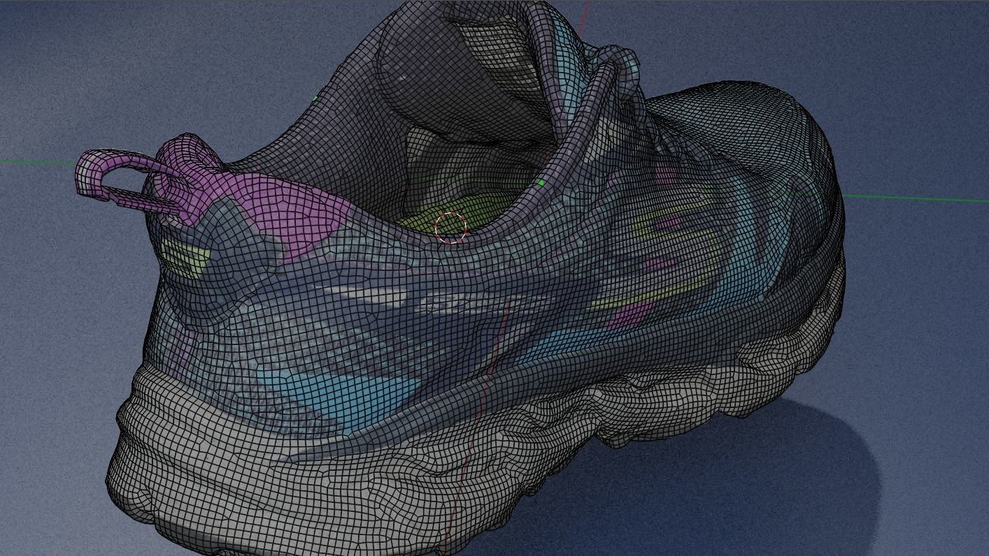 LOW POLY GAME READY PHOTOSCANNED SHOE Low-poly 3D model_4