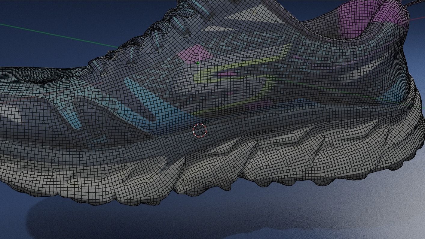 LOW POLY GAME READY PHOTOSCANNED SHOE Low-poly 3D model_6