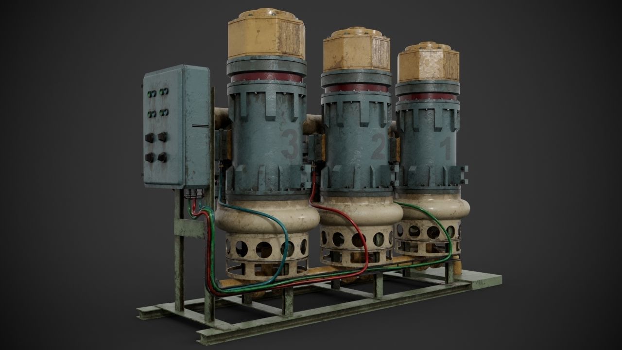 Machinery device 3D model_4