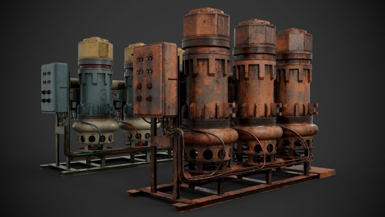 Machinery device 3D model_2
