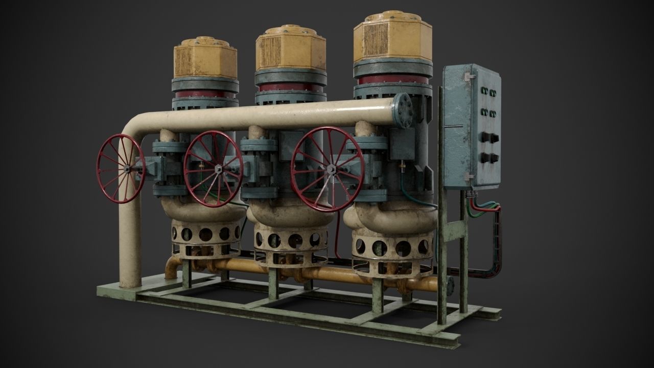 Machinery device 3D model_3