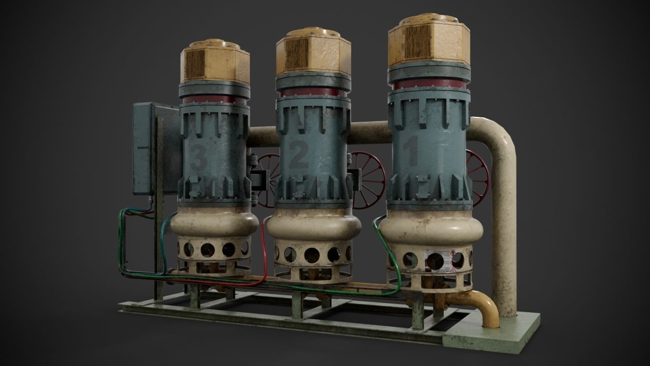 Machinery device 3D model_5