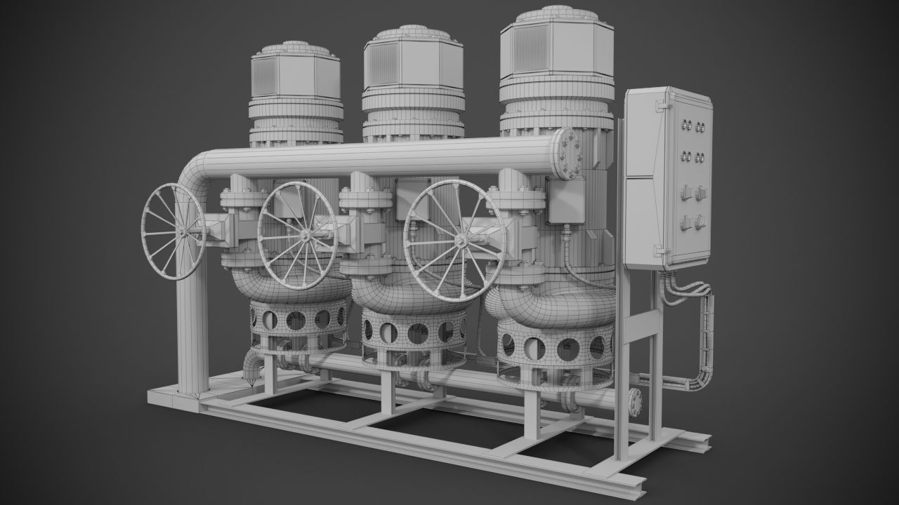 Machinery device 3D model_11