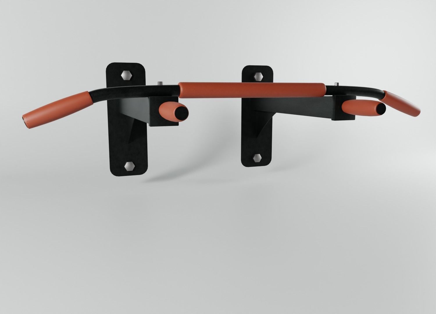 Simple Pull Up Bar Low-poly 3D model_1