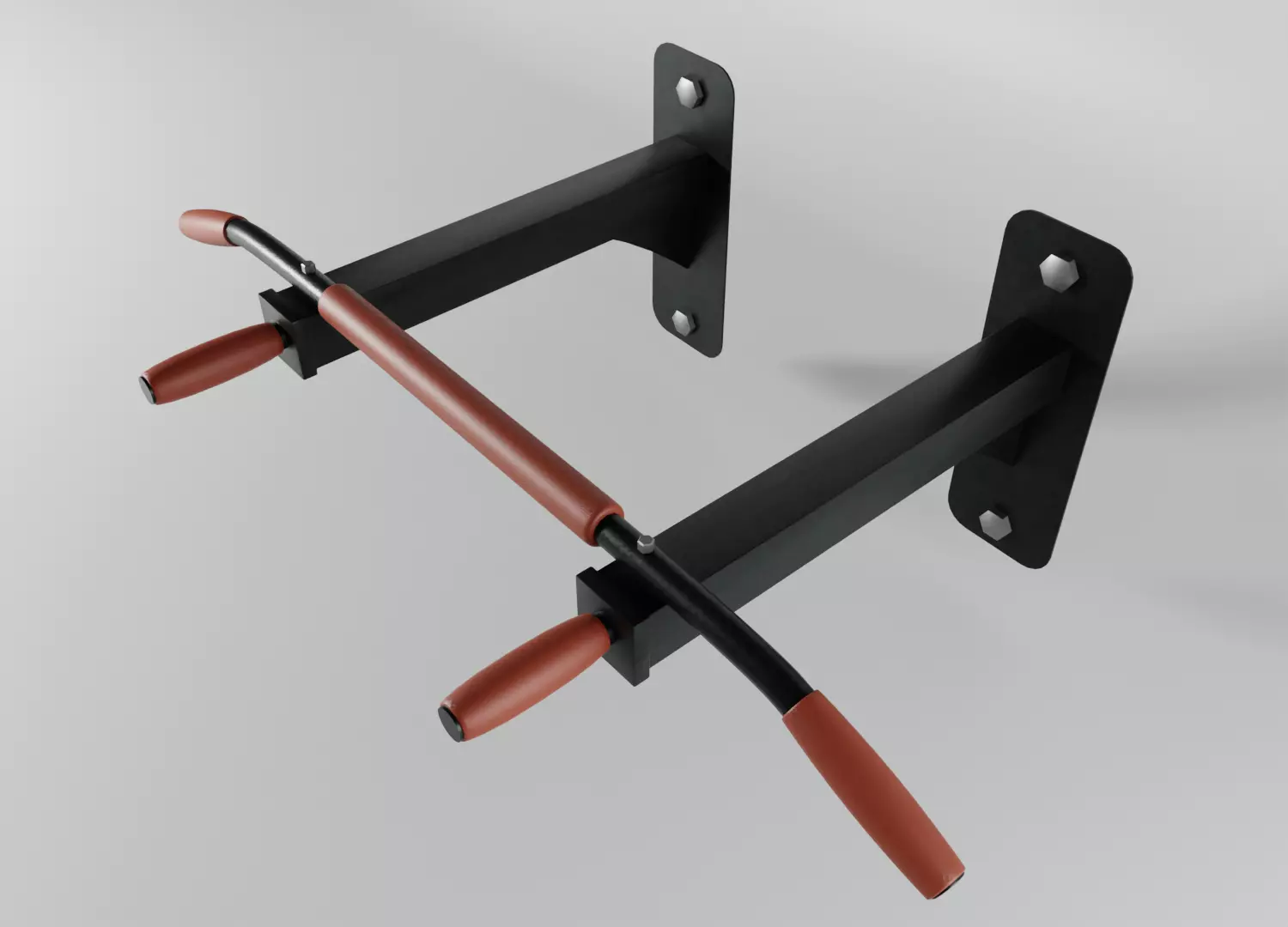 Simple Pull Up Bar Low-poly 3D model_0
