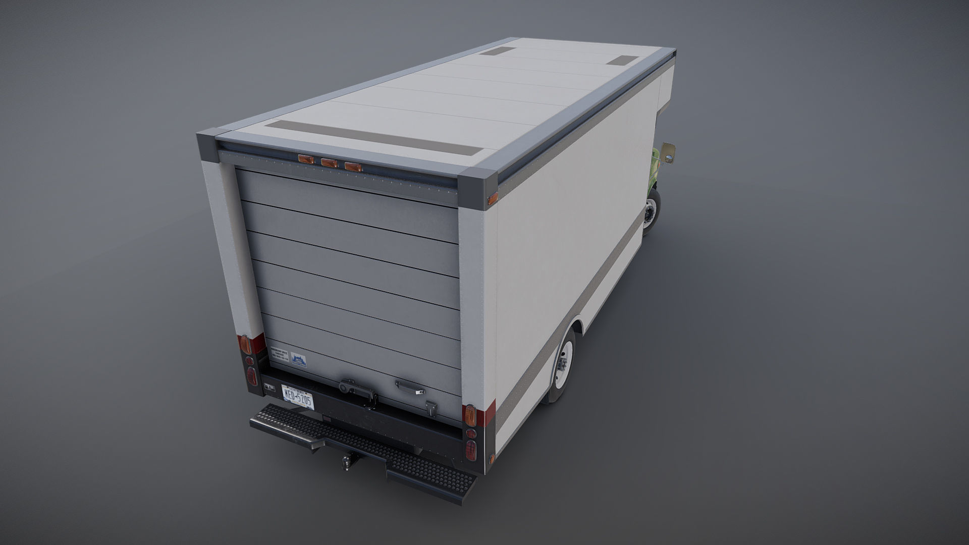 Moving box van Low-poly 3D model_23