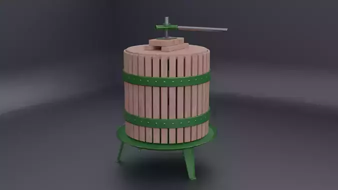 Game-Ready Apple Press  Low-poly 3D model