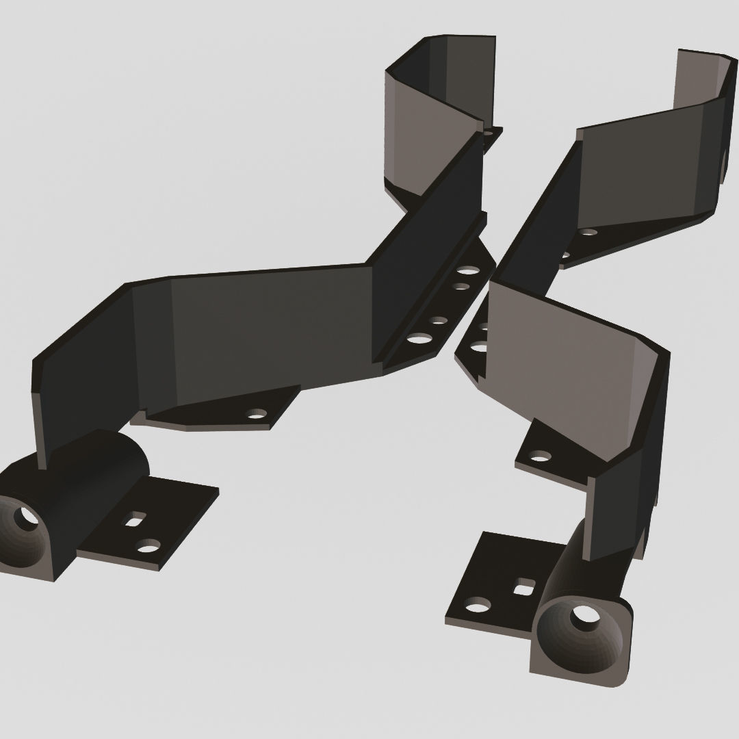 Axial SCX24 JEEP JLU interior fenders with lights  3D print model_3