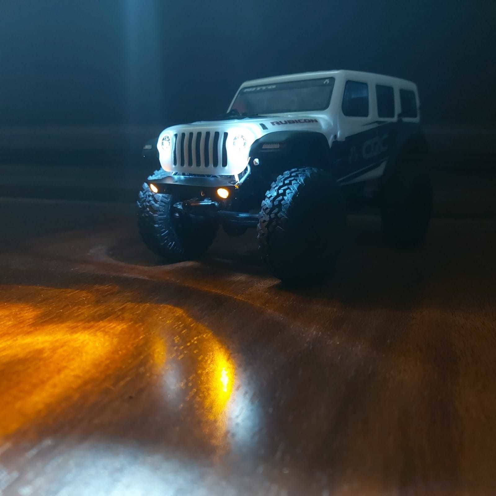 Axial SCX24 JEEP JLU interior fenders with lights  3D print model_2