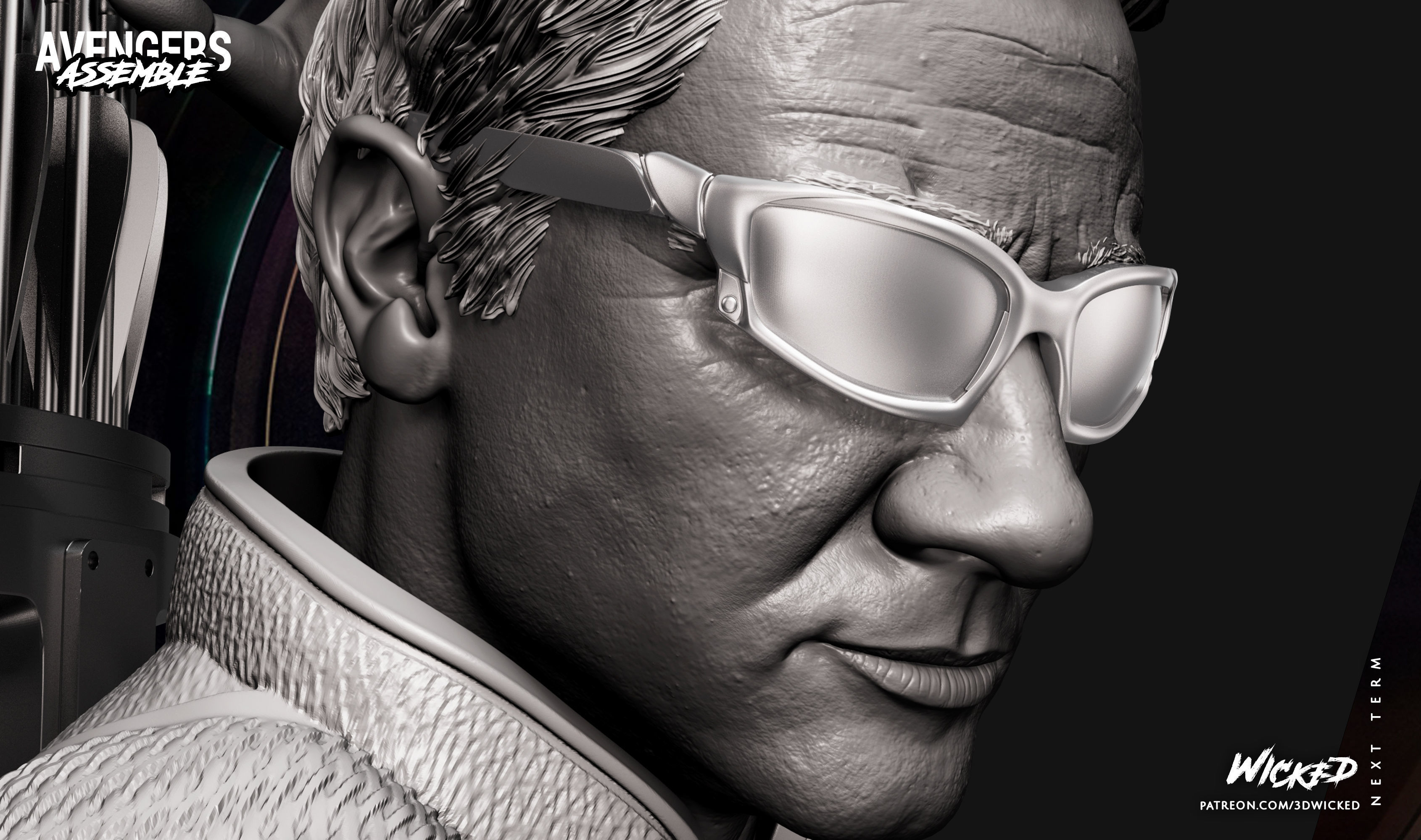 Wicked Hawkeye Bust Tested and ready for 3d printing 3D print model_34