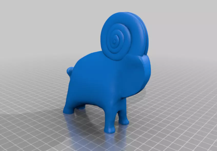 Fantasy Mountain Goat 3D print model_0
