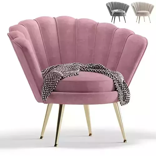 Armchair ROSE by Cazarina Interiors 3 Colors Version 3D model