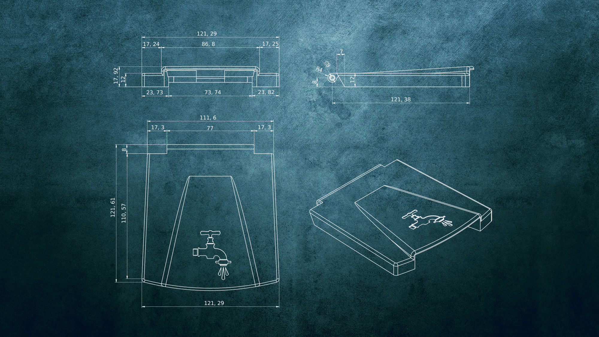 Ersatzdeckel Klappe Wohnwagen 3D print model_7