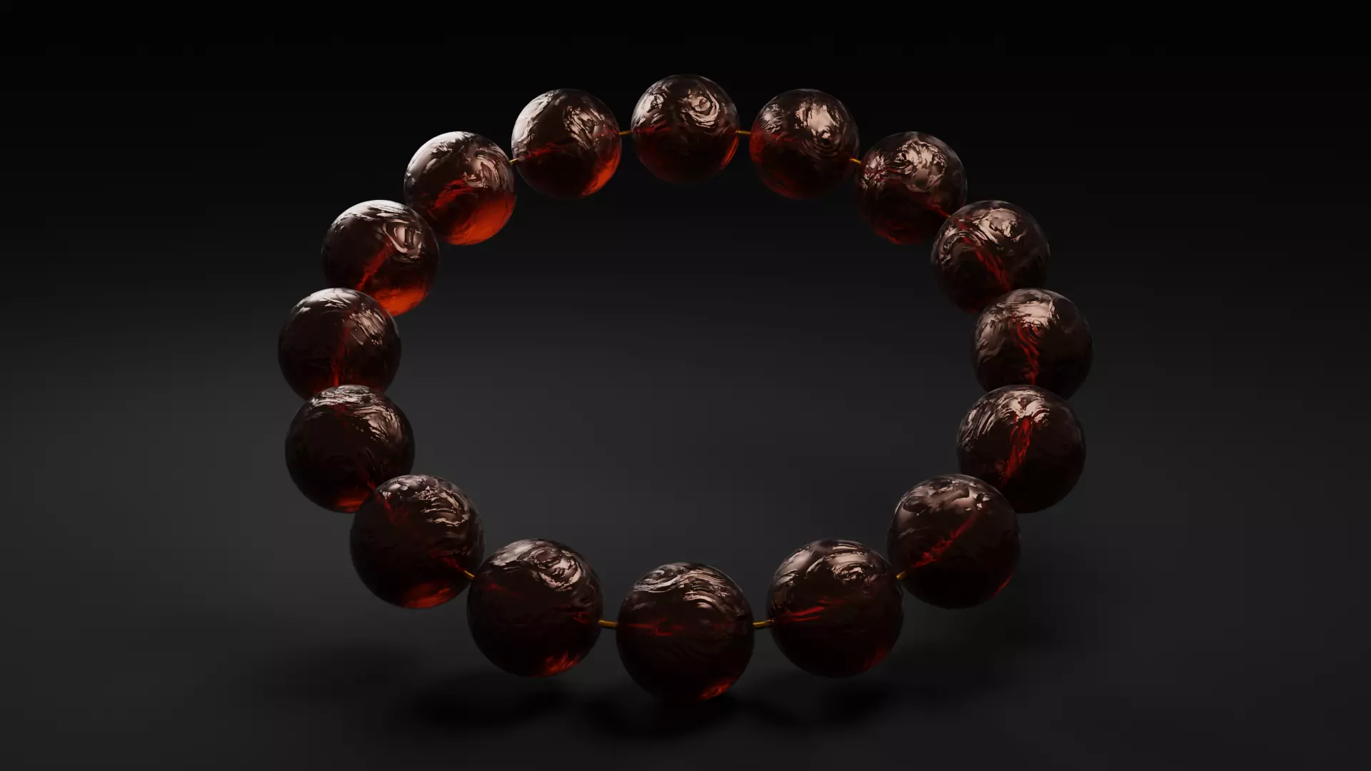 Bracelet Beads Low-poly 3D model