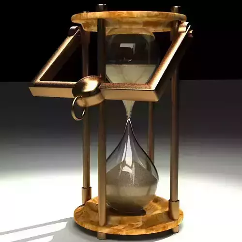 Hourglass with sand in it