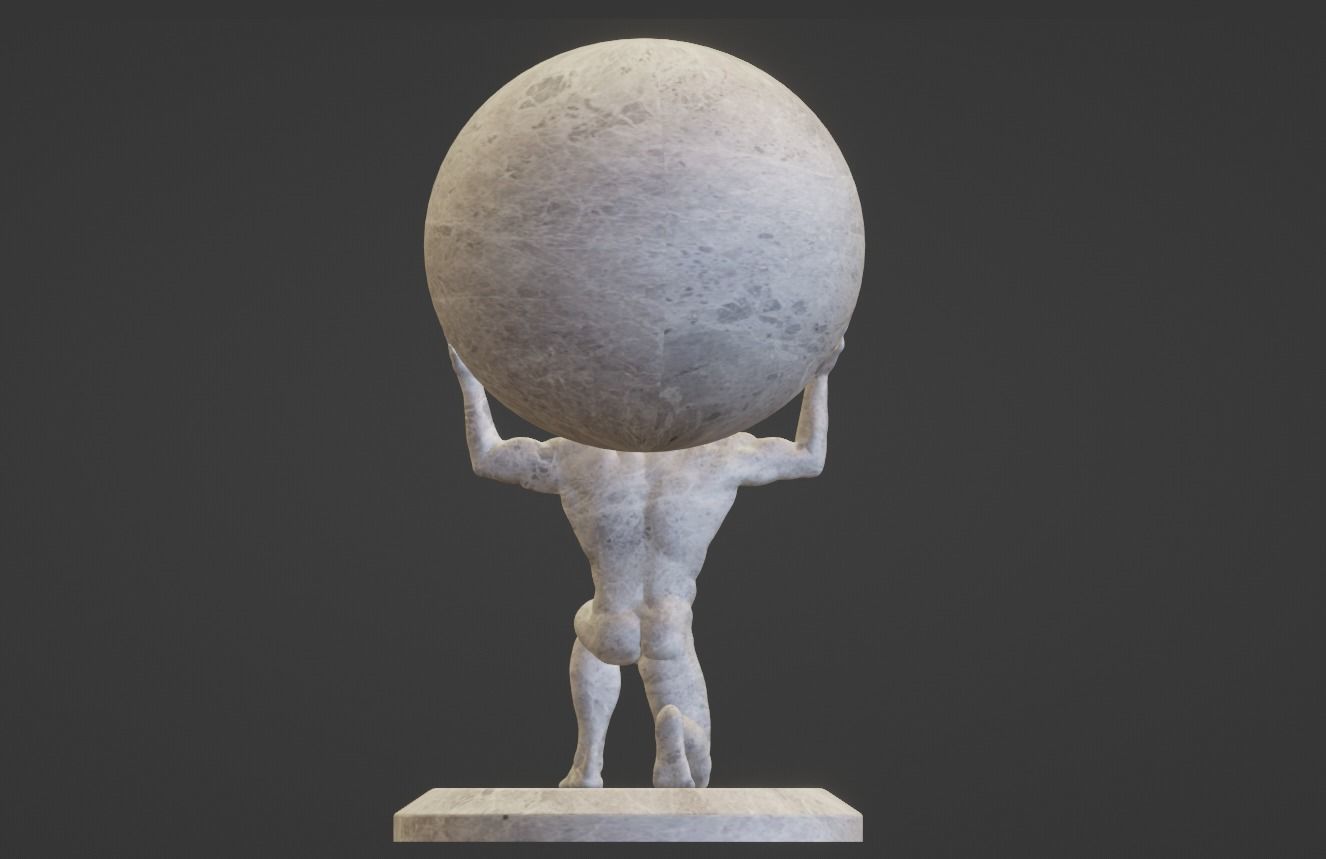 Atlas Statue 3D model_3
