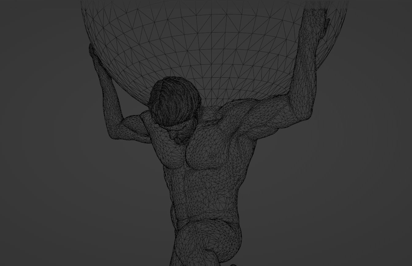 Atlas Statue 3D model_5