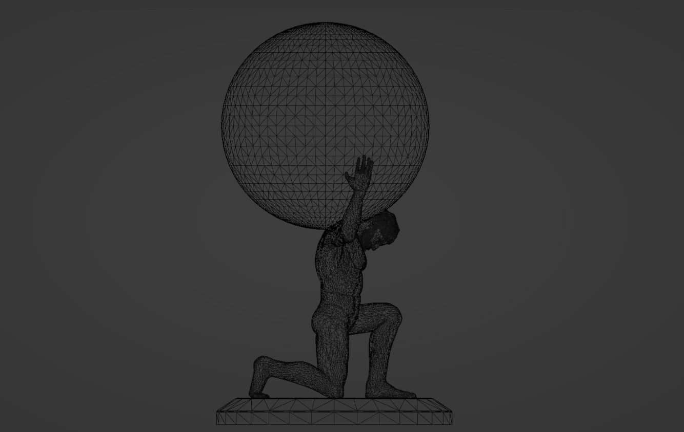 Atlas Statue 3D model_4