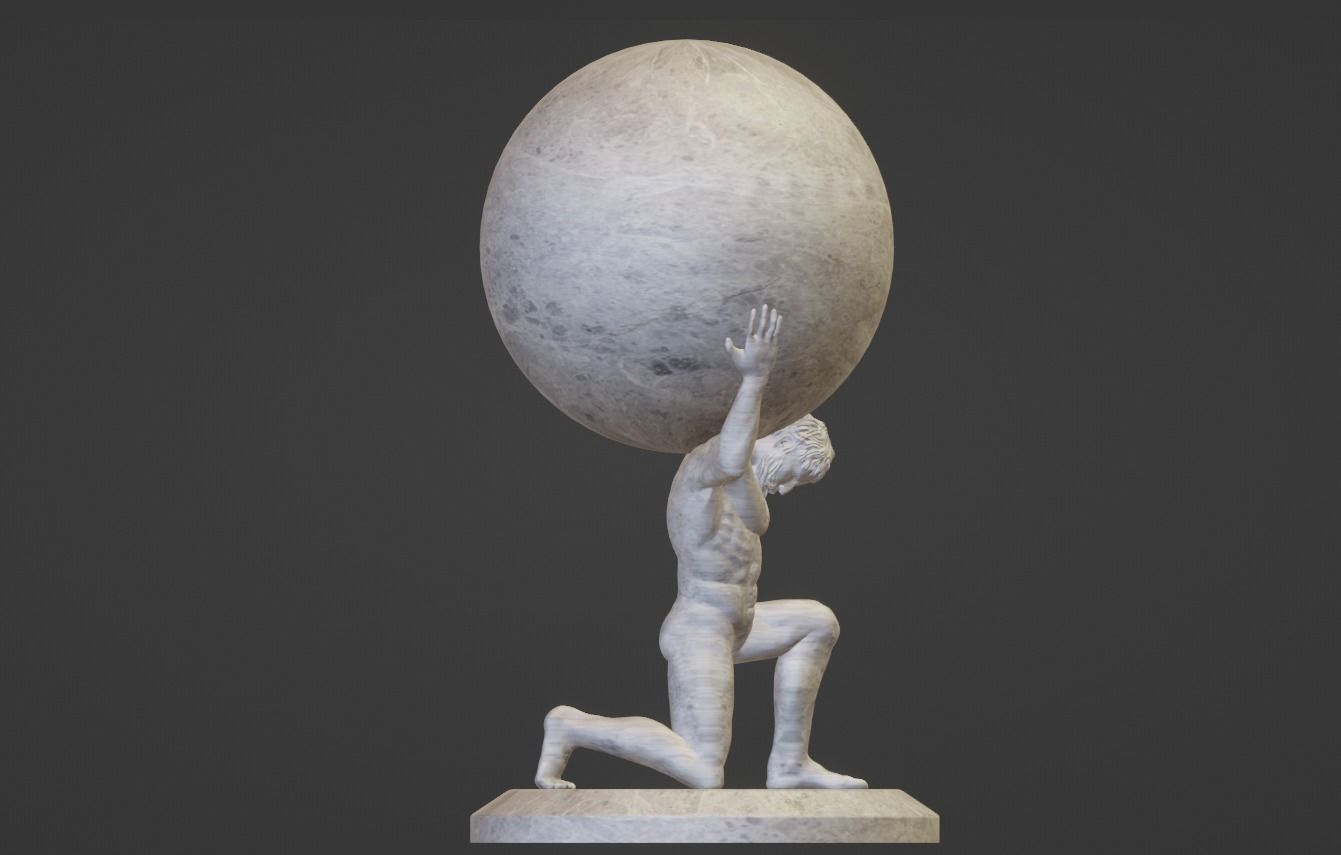 Atlas Statue 3D model_2