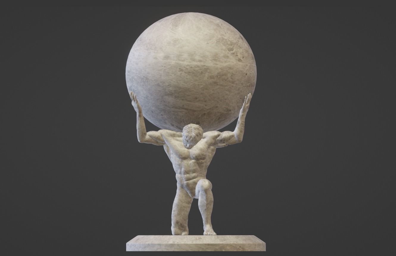 Atlas Statue 3D model_1