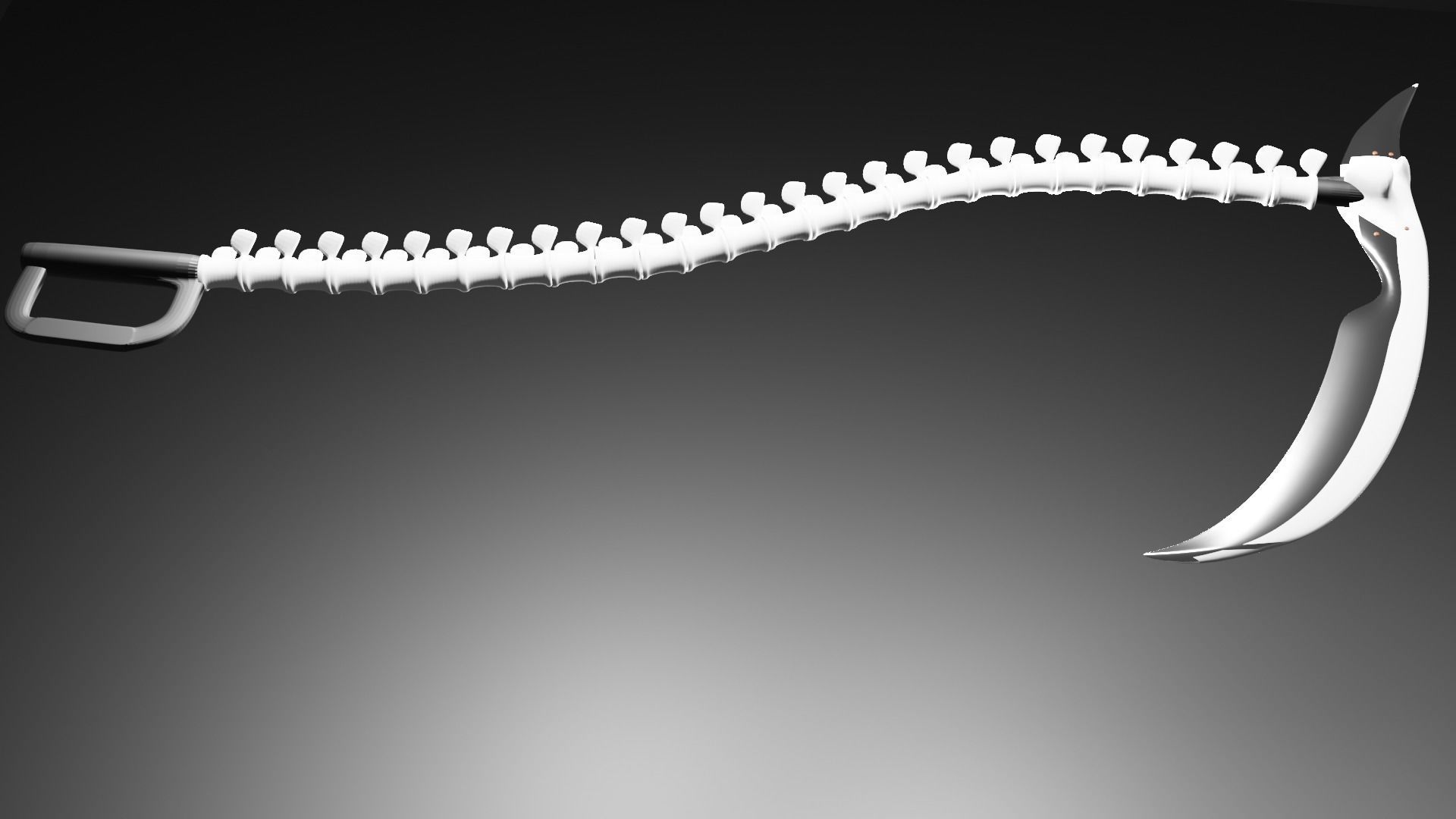 sickle weapon Free 3D model_3