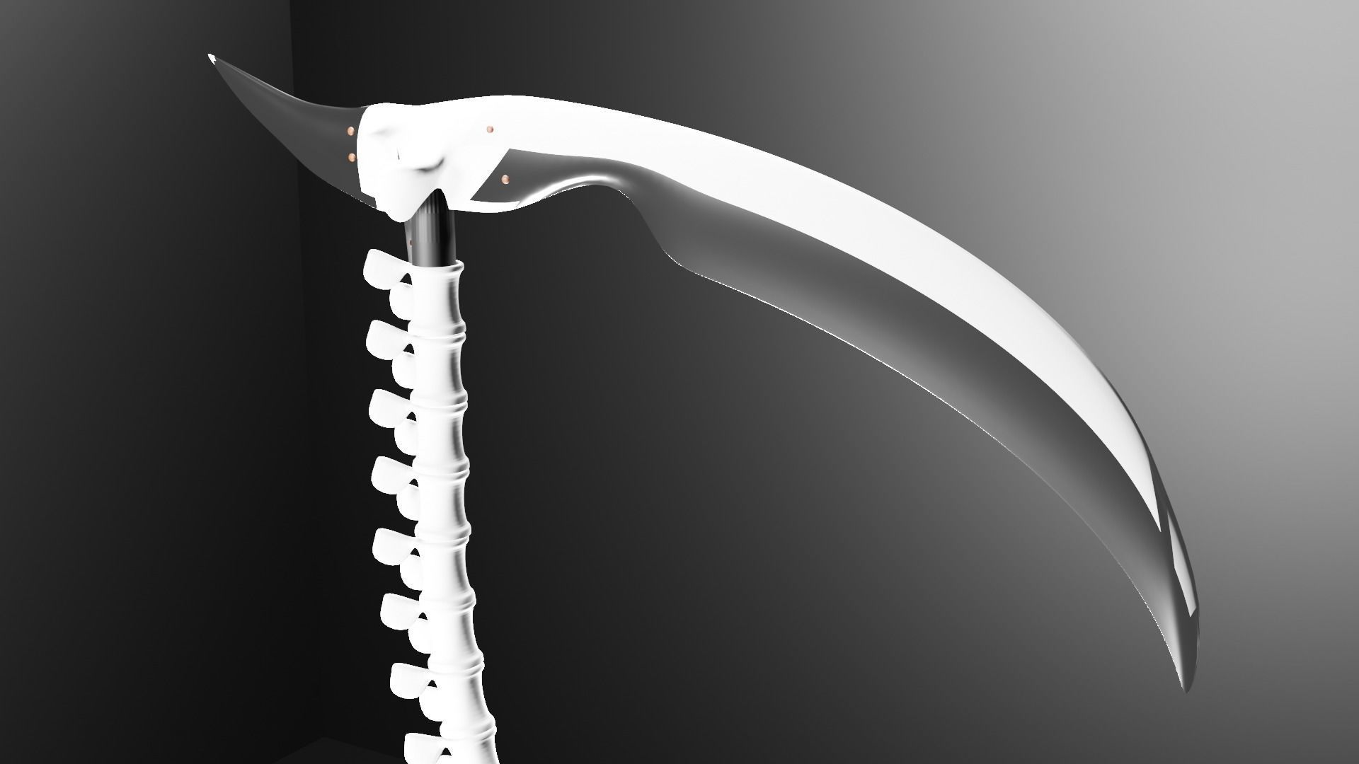 sickle weapon Free 3D model_2