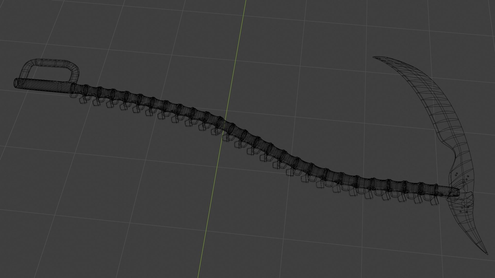 sickle weapon Free 3D model_8