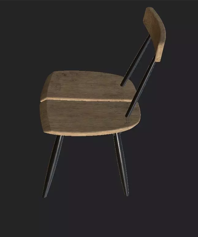 gltf pirkka chair model Low-poly 3D model_0