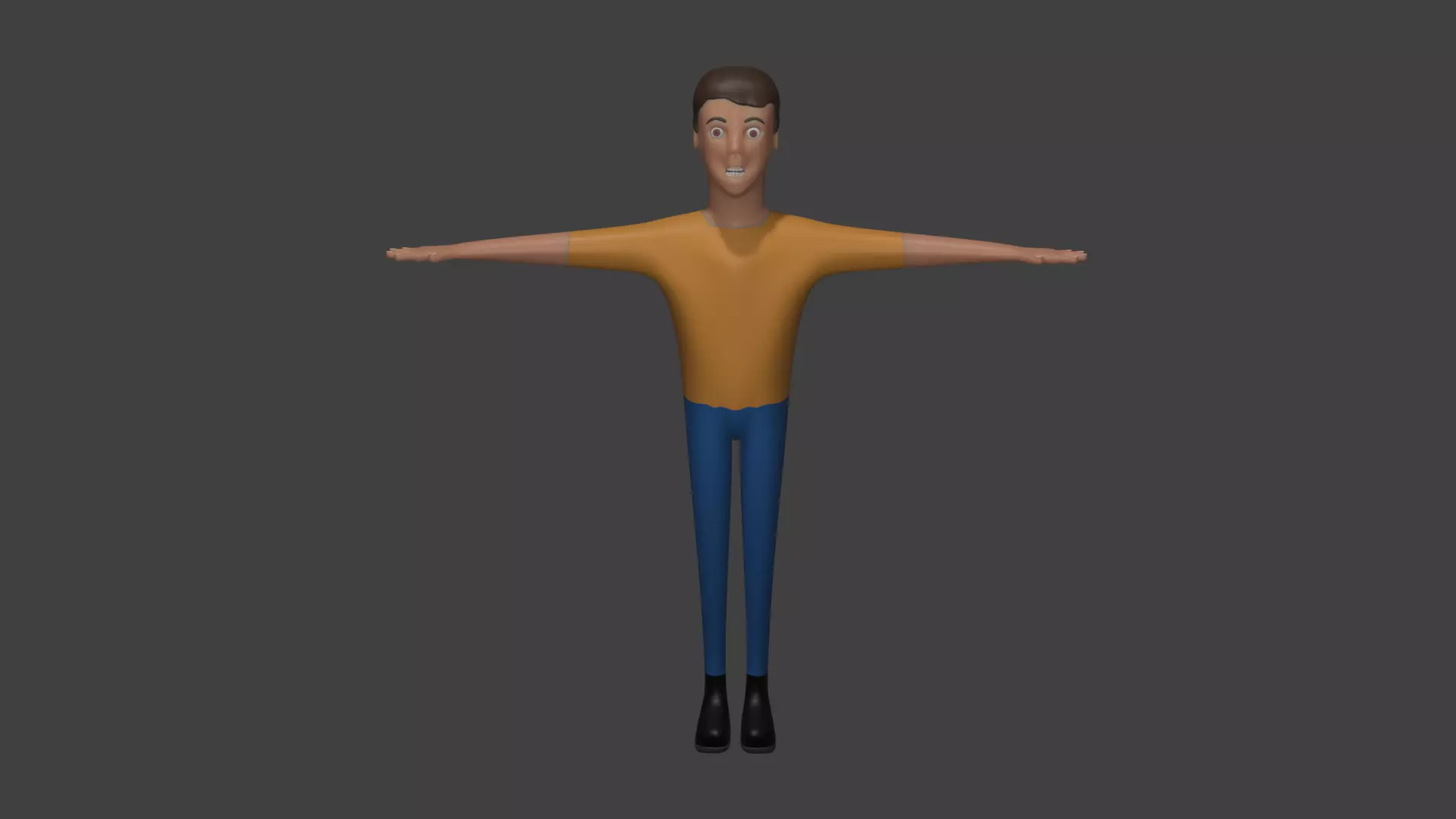 3D man character Low-poly 3D model_0