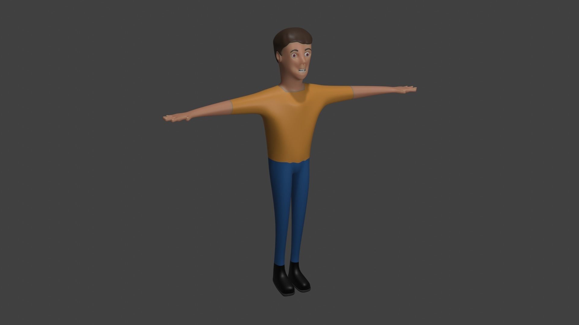 3D man character Low-poly 3D model_3