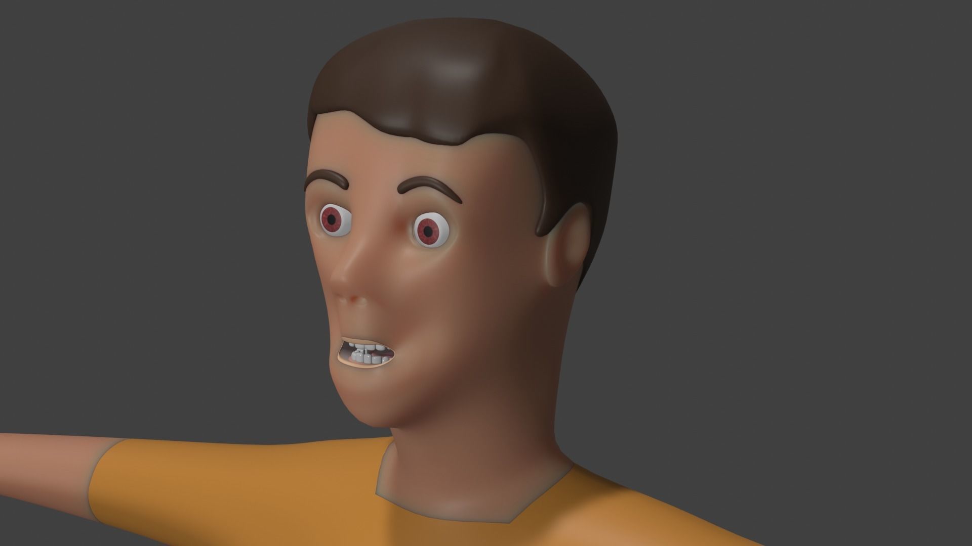 3D man character Low-poly 3D model_6