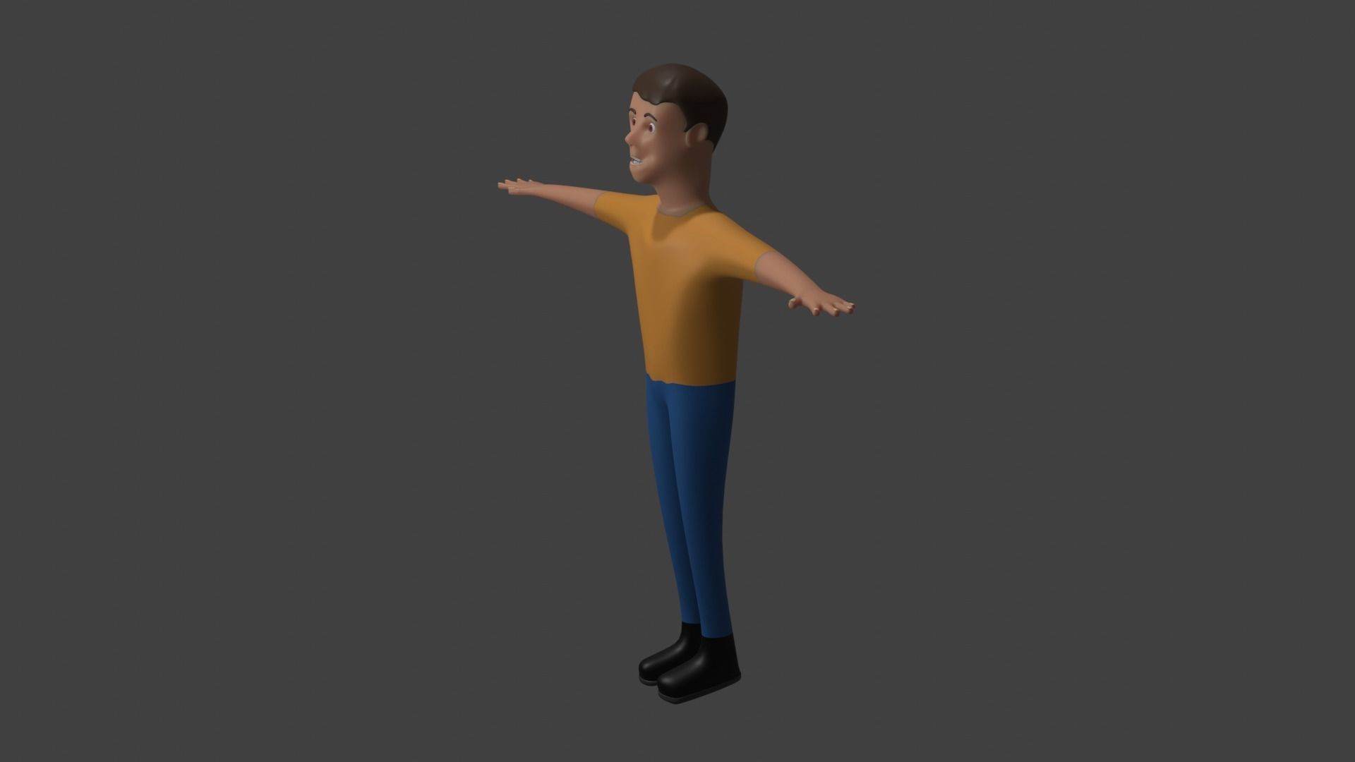3D man character Low-poly 3D model_1