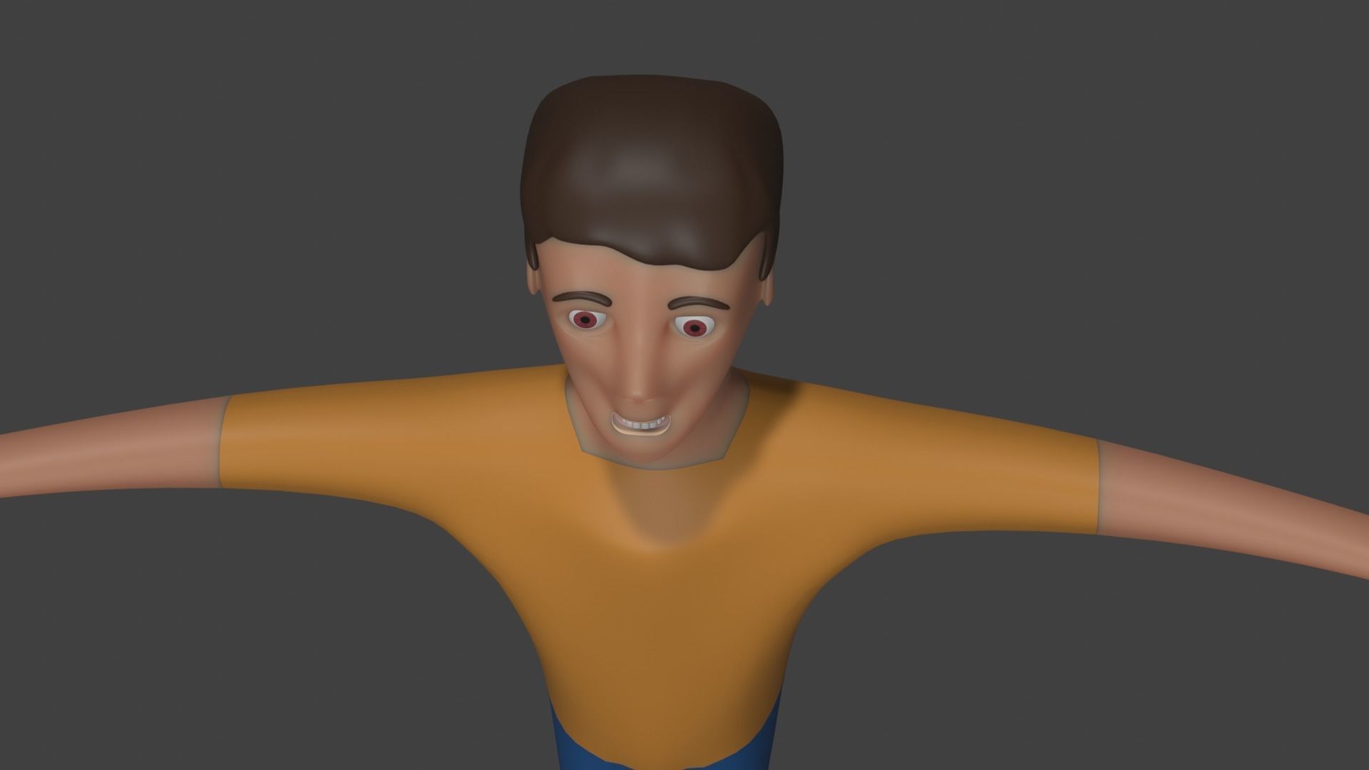 3D man character Low-poly 3D model_5