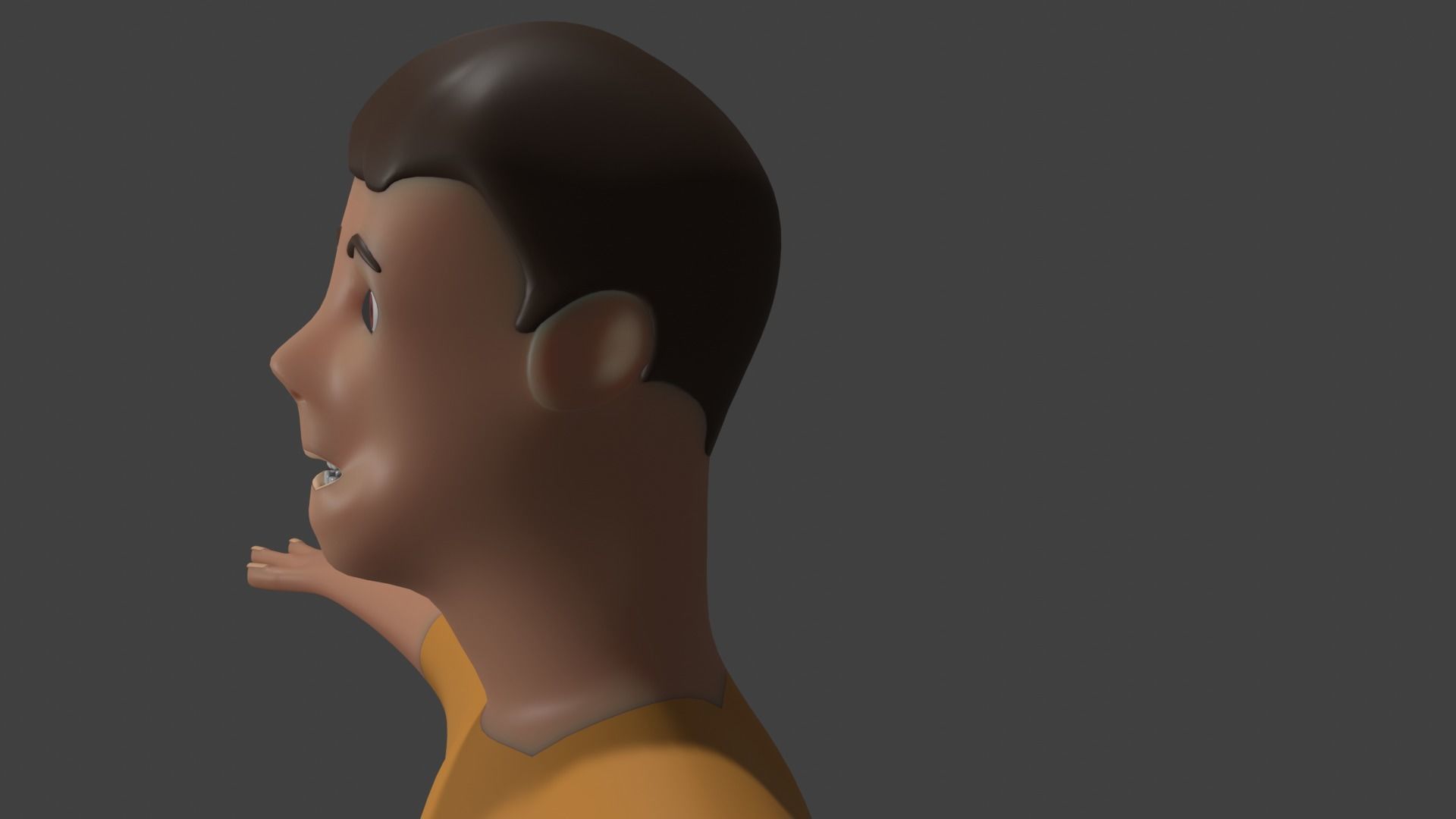 3D man character Low-poly 3D model_7