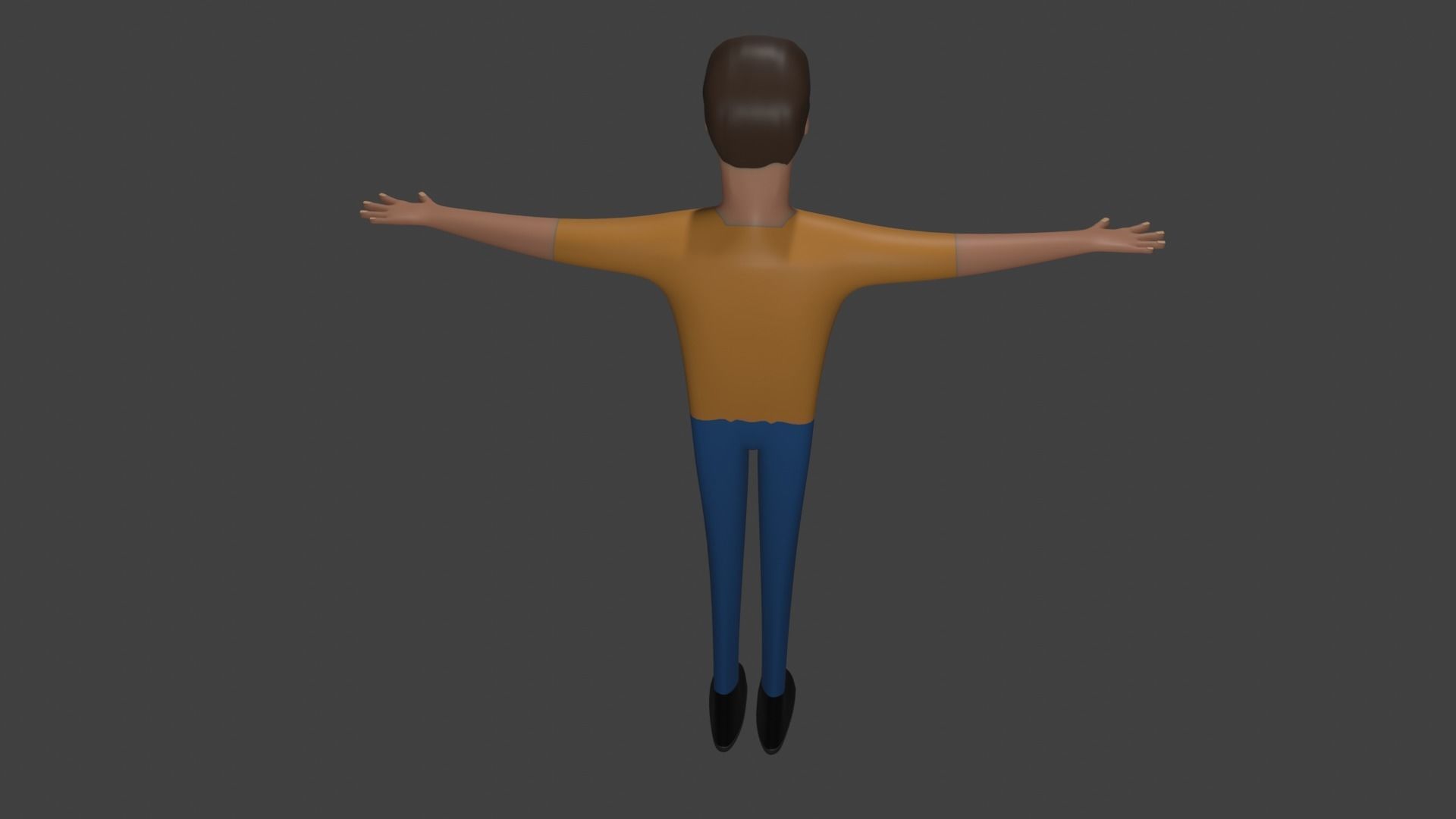 3D man character Low-poly 3D model_9