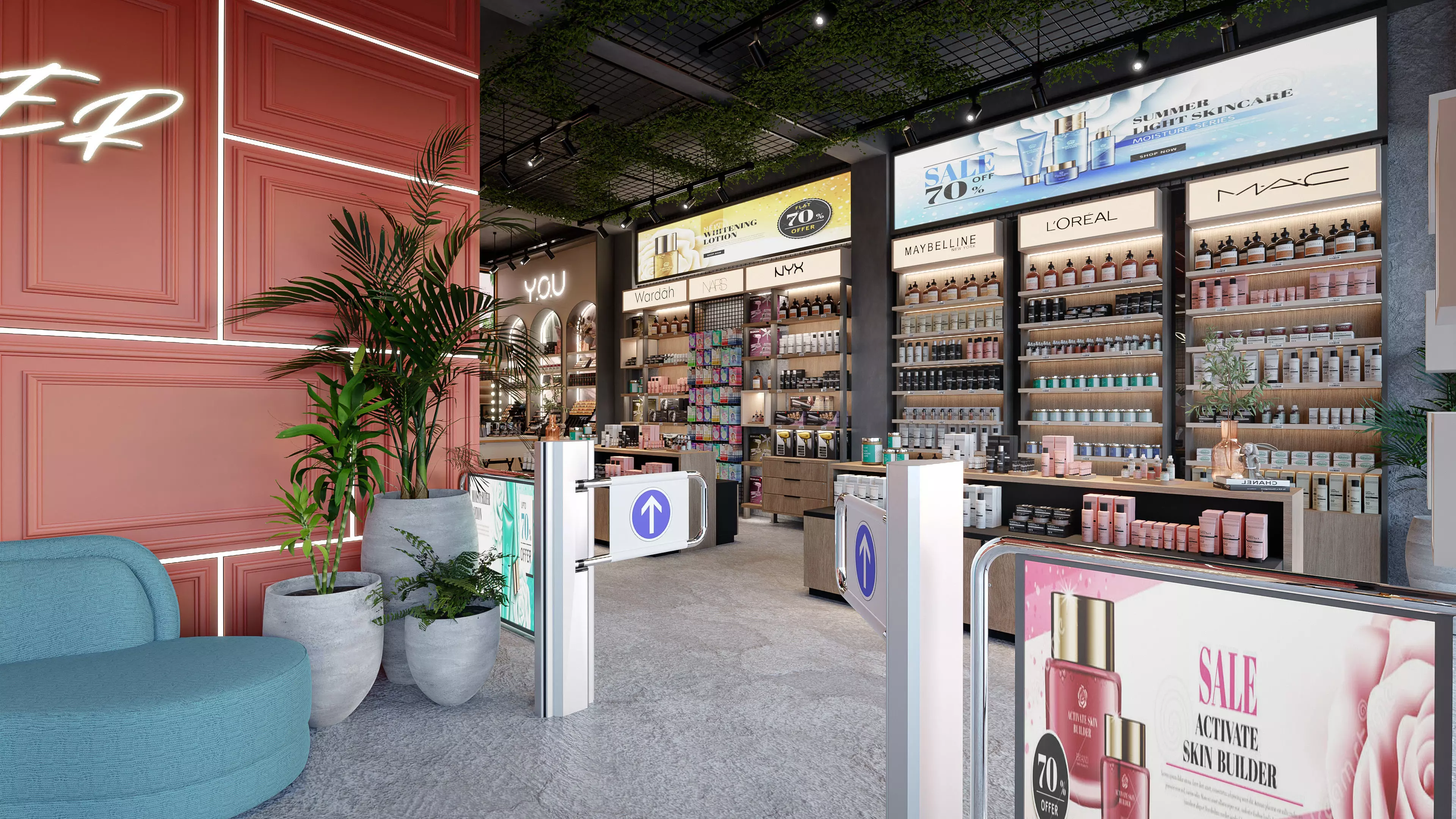 Cosmetic Store Scene Blender - Fbx - Obj 3D model