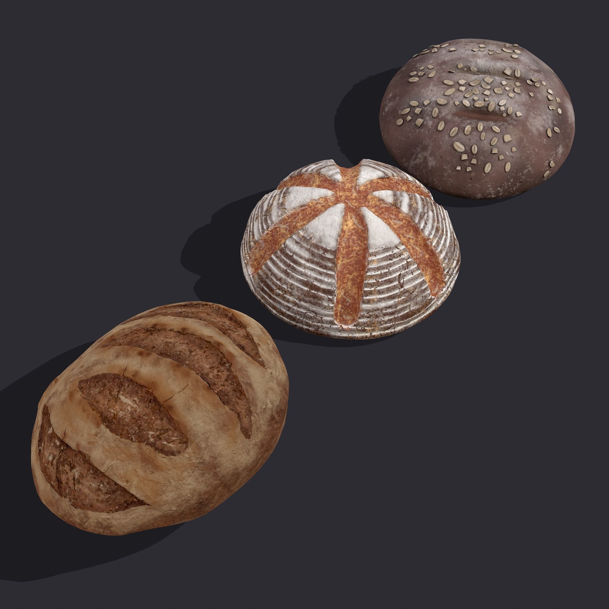 50 Plus High Quality Medieval Food Props 3D Model Collection_28