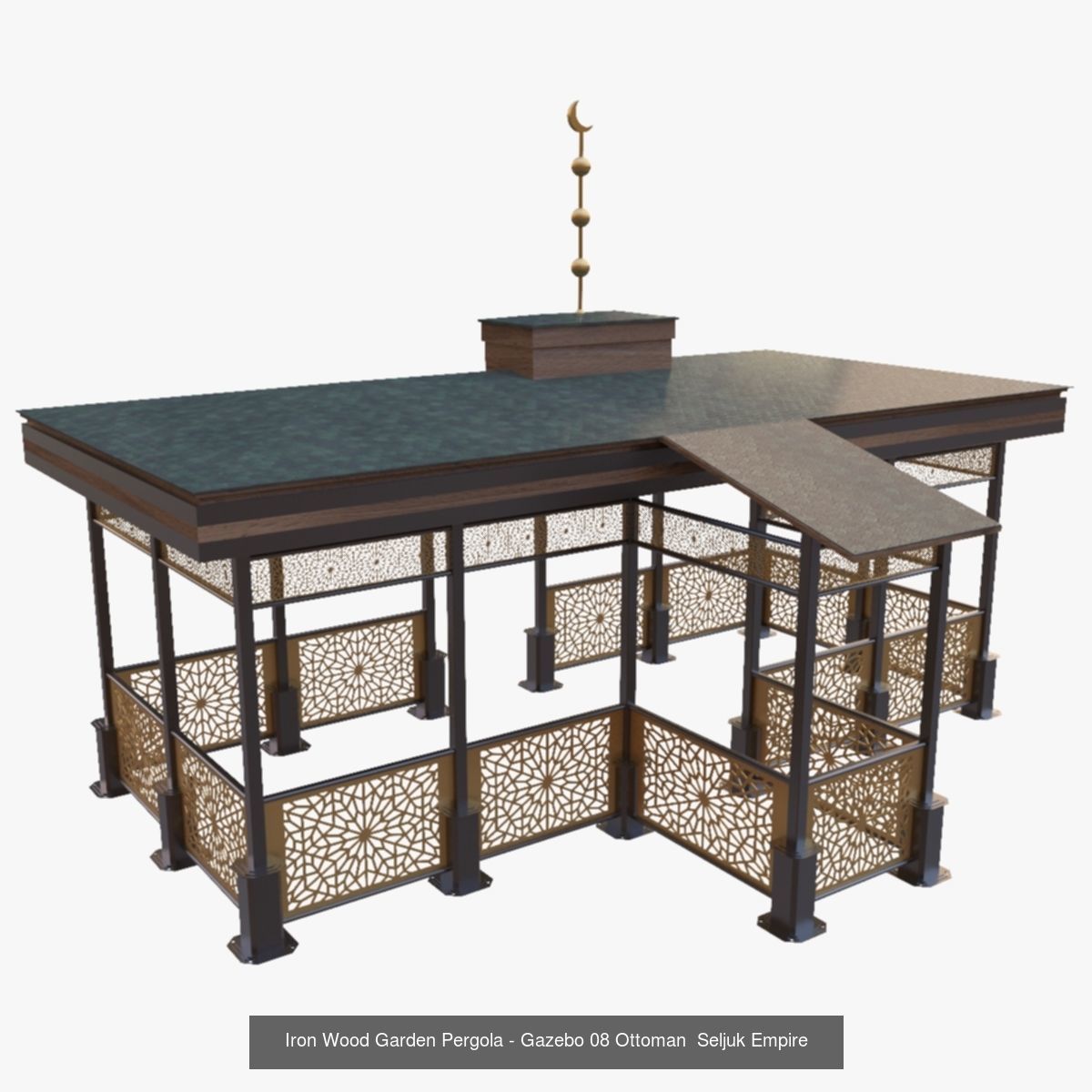 Metal  Wooden Garden Pergola Gazebo Arbor Collection _5