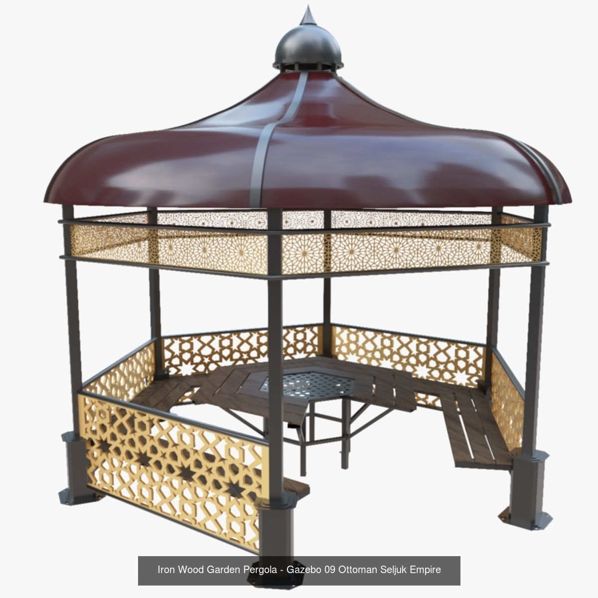 Metal  Wooden Garden Pergola Gazebo Arbor Collection _6