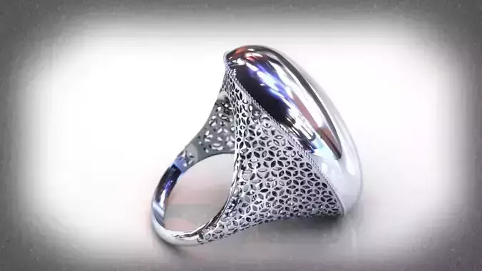 Curved fusion ring code 1002 3D print model