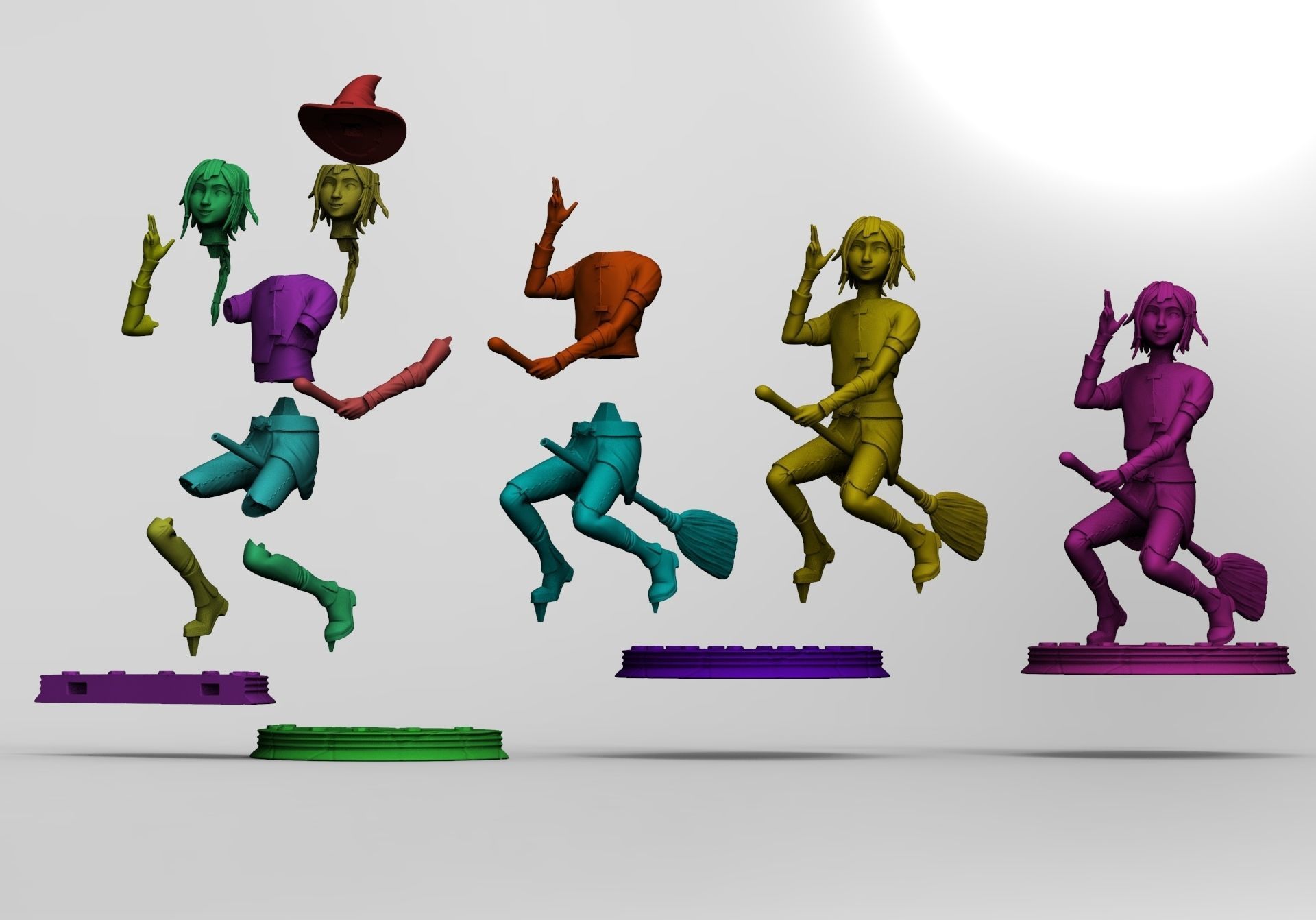 Powder Witch Arcane 3D model 3D printable CGTrader