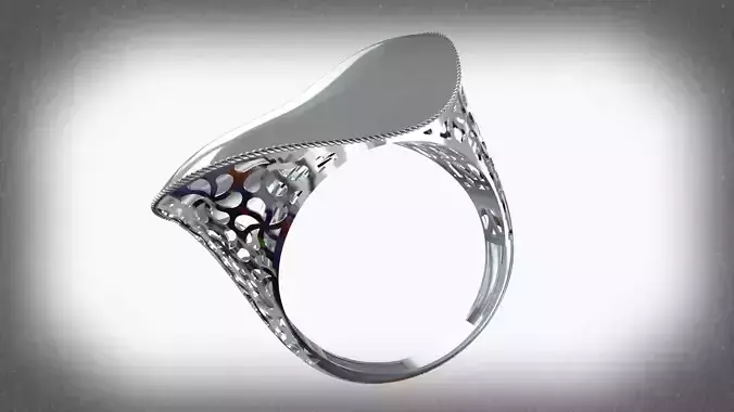 Infinite curve fusion ring code 1005 3D print model