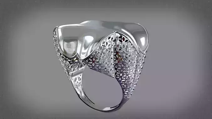 Flower fusion ring code 1008 3D print model
