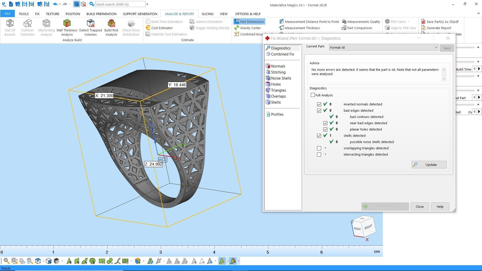 Rectangular fusion ring code 1009 3D print model_2