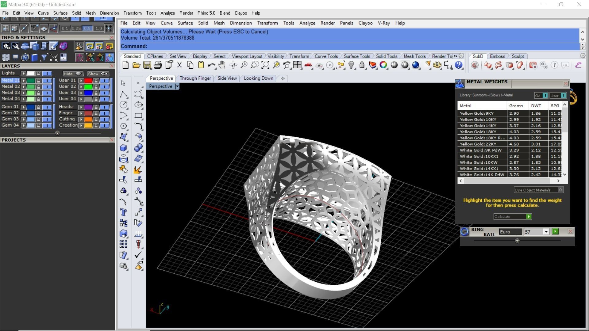Rectangular fusion ring code 1009 3D print model_21