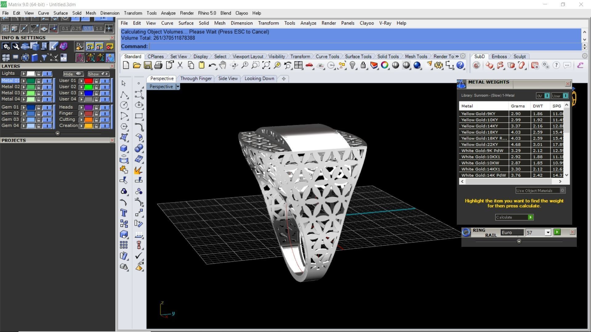 Rectangular fusion ring code 1009 3D print model_20