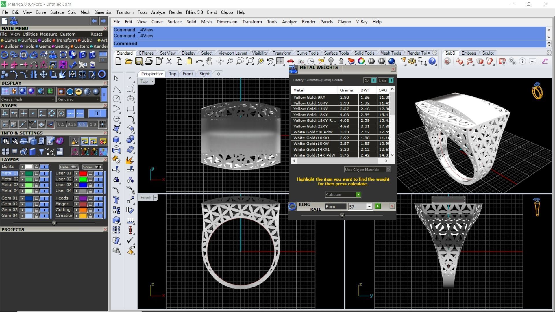 Rectangular fusion ring code 1009 3D print model_1