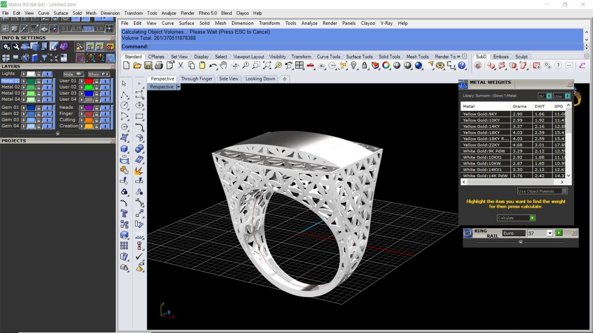 Rectangular fusion ring code 1009 3D print model_19