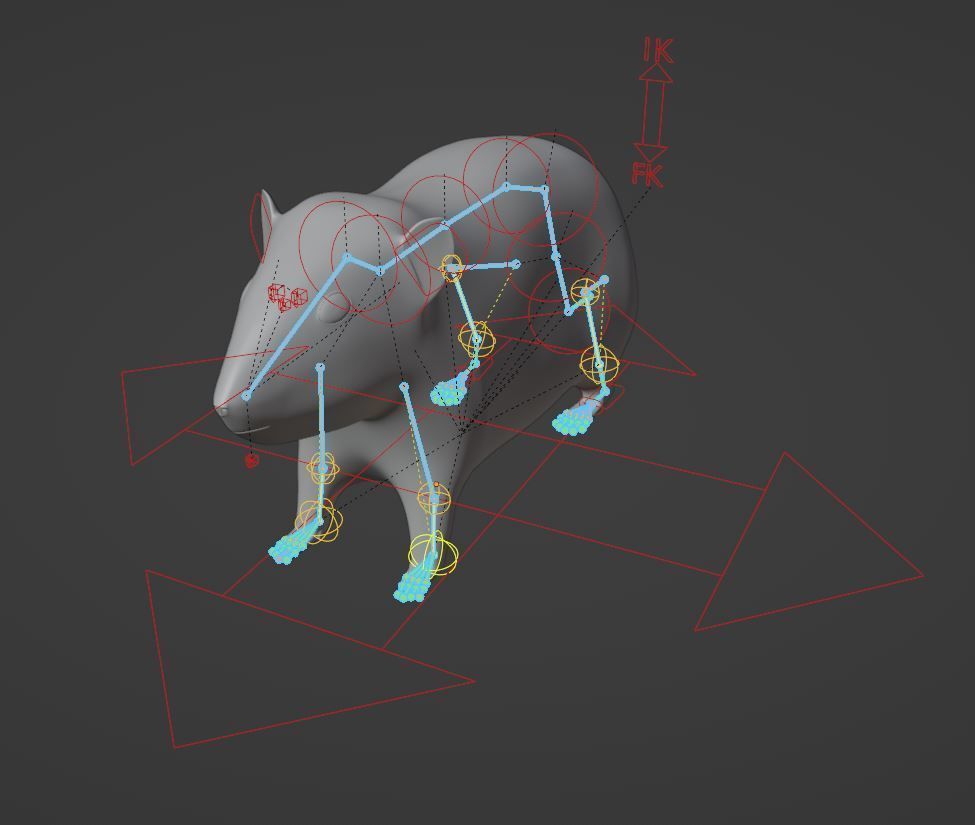 Hamster with Hair Cards and Fur Options Low-poly 3D model_28