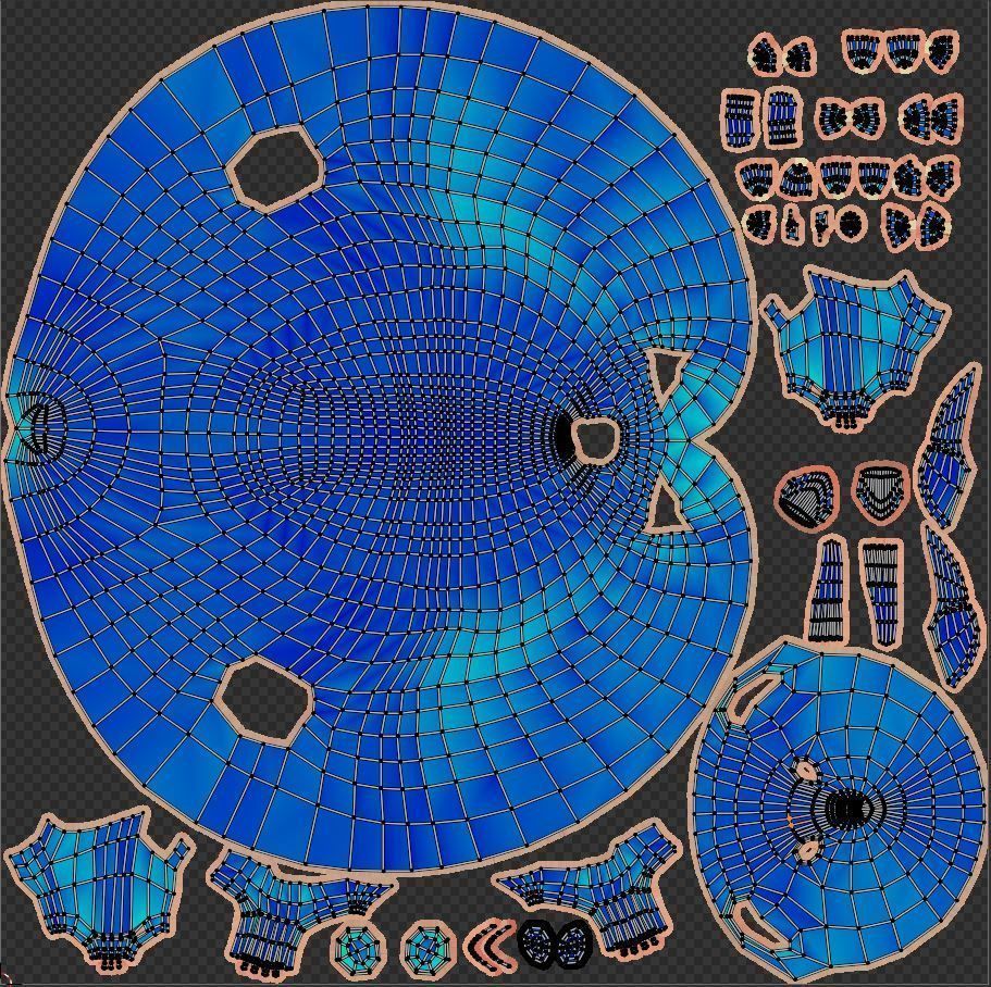 Hamster with Hair Cards and Fur Options Low-poly 3D model_40